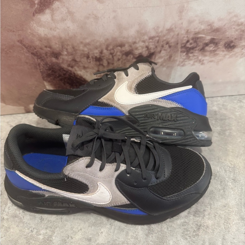 Nike Men's Size 7 Air Max Excee Black Blue Athletic Sneakers FZ5486-001